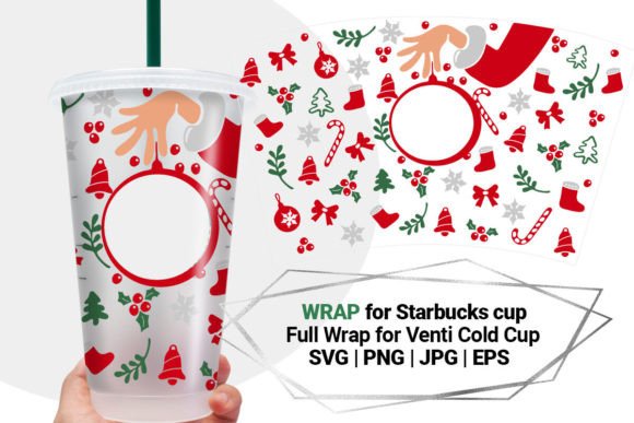 Christmas Wrap Svg for Starbucks Cup