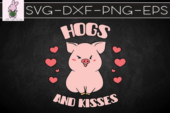 Hogs and Kisses Valentine SVG