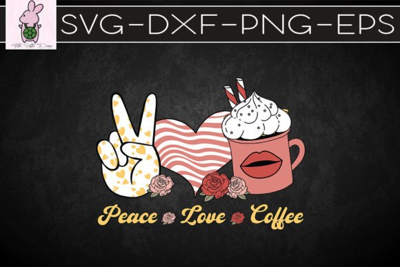 Peace Love Coffee Retro Valentine