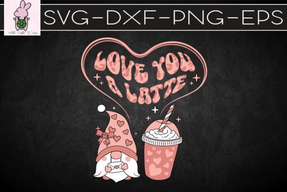 Retro Valentine Love You a Latte