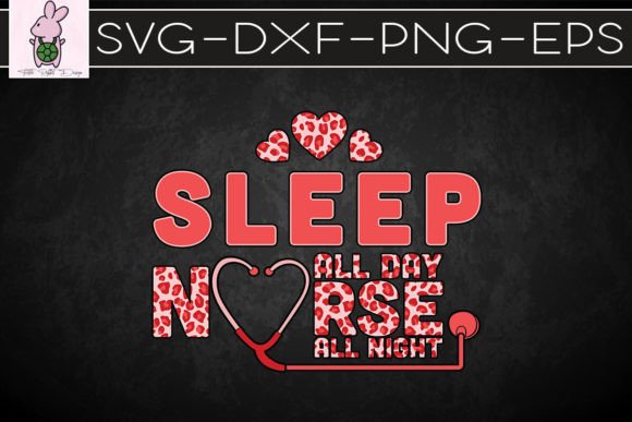 Sleep All Day Nurse All Night Leopard